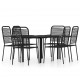 Sonata Set de mobilier pentru grădină, 7 piese, negru