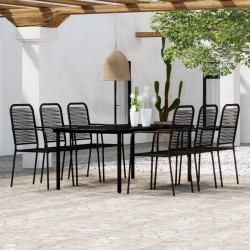Sonata Set de mobilier pentru grădină, 7 piese, negru