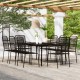 Sonata H Градински трапезен комплект, 9 части, черен