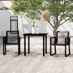 Sonata H Градински трапезен комплект, 3 части, черен - Seturi pentru exterior