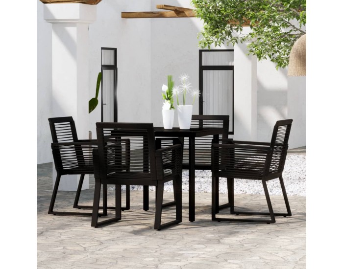 Sonata Set de mobilier pentru grădină, 5 piese, negru