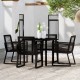 Sonata Set de mobilier pentru grădină, 5 piese, negru