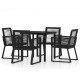 Sonata Set de mobilier pentru grădină, 5 piese, negru