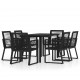 Sonata Set mobilier de grădină, 7 piese, negru