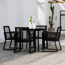 Sonata Set de mobilier pentru grădină, 5 piese, negru