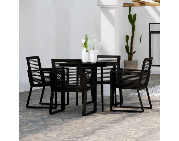 Sonata Set de mobilier pentru grădină, 5 piese, negru