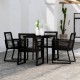 Sonata Set de mobilier pentru grădină, 5 piese, negru