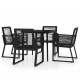 Sonata Set de mobilier pentru grădină, 5 piese, negru