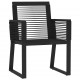 Sonata H Градински трапезен комплект, 5 части, черен