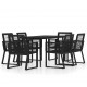 Sonata Set de mobilier pentru grădină, 7 piese, negru