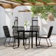 Sonata Set de servit masa pentru grădină, 5 piese, negru