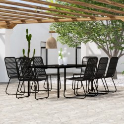 Sonata H Градински трапезен комплект, 9 части, черен - Seturi pentru exterior