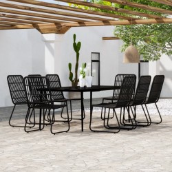 Sonata H Градински трапезен комплект, 9 части, черен - Seturi pentru exterior