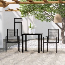 Sonata H Градински трапезен комплект, 3 части, черен - Seturi pentru exterior