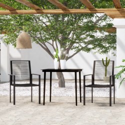 Sonata H Градински трапезен комплект, 3 части, черен - Seturi pentru exterior