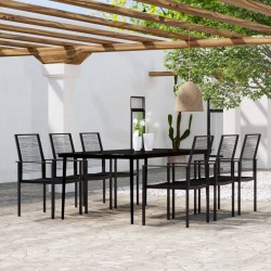 Sonata H Градински трапезен комплект, 7 части, черен - Seturi pentru exterior