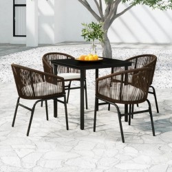Sonata H Градински трапезен комплект, 5 части, кафяв - Seturi pentru exterior