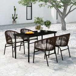 Sonata H Градински трапезен комплект, 5 части, кафяв - Seturi pentru exterior