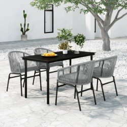 Sonata H Градински трапезен комплект, 5 части, сив - Seturi pentru exterior
