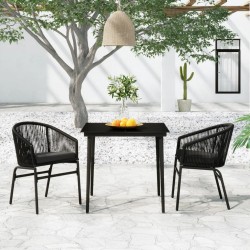 Sonata H Градински трапезен комплект, 3 части, черен - Seturi pentru exterior