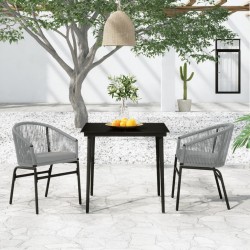Sonata H Градински трапезен комплект, 3 части, сив - Seturi pentru exterior