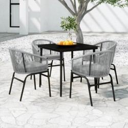 Sonata H Градински трапезен комплект, 5 части, сив - Seturi pentru exterior