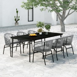 Sonata H Градински трапезен комплект, 7 части, сив - Seturi pentru exterior