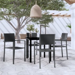 Sonata H Градински трапезен комплект, 5 части, черен - Seturi pentru exterior