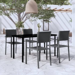 Sonata H Градински трапезен комплект, 5 части, черен - Seturi pentru exterior