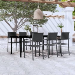 Sonata H Градински трапезен комплект, 7 части, черен - Seturi pentru exterior