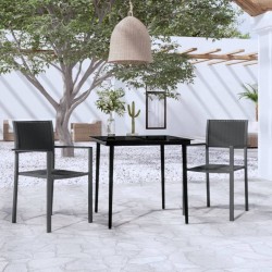 Sonata H Градински трапезен комплект, 3 части, черен - Seturi pentru exterior