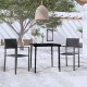 Sonata H Градински трапезен комплект, 3 части, черен