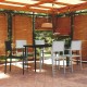 Sonata Set mobilier pentru grădină, alb și negru, 7 piese