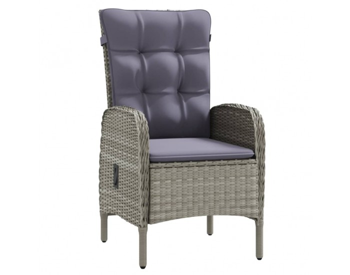 Sonata H Градински трапезен комплект 9 части с възглавници сиво и черно