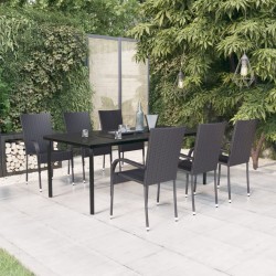 Sonata H Градински трапезен комплект, 7 части, черен - Seturi pentru exterior