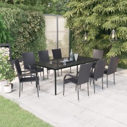 Sonata H Градински трапезен комплект, 9 части, черен - Seturi pentru exterior