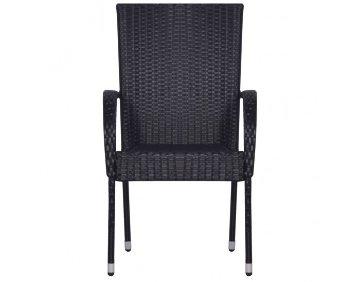 Sonata H Градински трапезен комплект, 9 части, черен