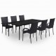 Sonata Set mobilier de grădină, negru, 7 piese