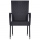 Sonata H Градински трапезен комплект, 9 части, черен