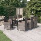 Sonata Set mobilier pentru grădină, cu perne, 9 piese, gri