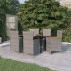 Sonata H Градински трапезен комплект с възглавници, 7 части, сив