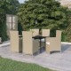Sonata Set de mobilier pentru grădină, cu perne, 7 piese, bej