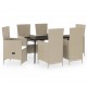 Sonata Set de mobilier pentru grădină, cu perne, 7 piese, bej