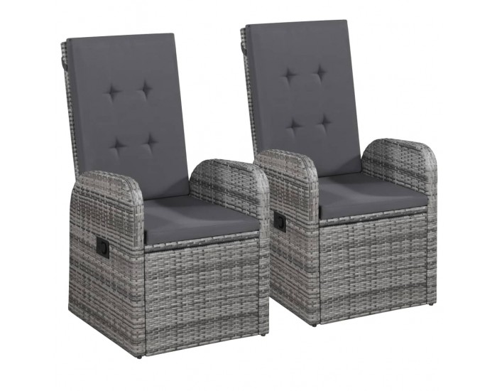 Sonata H Градински трапезен комплект от 5 части с възглавници, сив