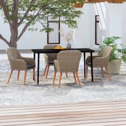 Sonata H Градински трапезен комплект с възглавници, 5 части, кафяв - Seturi pentru exterior