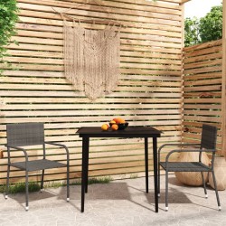Sonata H Градински трапезен комплект от 3 части сив - Seturi pentru exterior