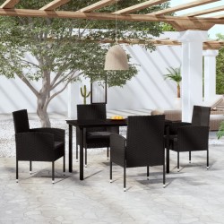 Sonata Set de servit masa pentru grădină, 5 piese, negru