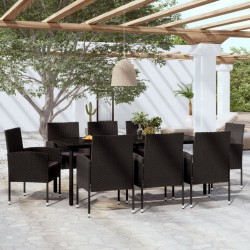 Sonata H Градински трапезен комплект, 9 части, черен - Seturi pentru exterior