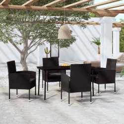 Sonata H Градински трапезен комплект, 5 части, черен - Seturi pentru exterior