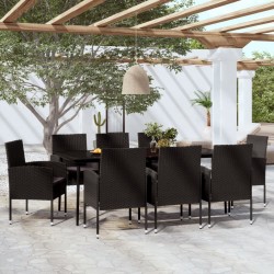Sonata H Градински трапезен комплект, 9 части, черен - Seturi pentru exterior